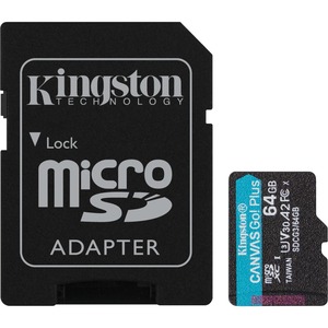 Kingston Canvas Go! Plus SDCG3 64 GB Class 10/UHS-I (U3) microSDXC