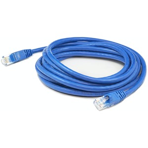 AddOn 14ft RJ-45 (Male) to RJ-45 (Male) Straight Blue Cat6A UTP PVC Copper Patch Cable