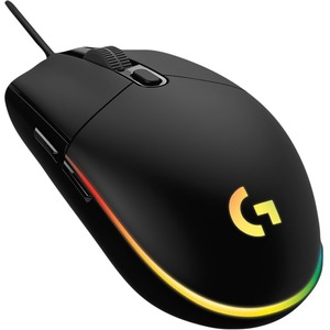 Logitech G203 Wired Gaming Mouse, 8,000 DPI, Rainbow Optical Effect LIGHTSYNC RGB, 6 Programmable Buttons, On-Board Memory, Screen Mapping, PC/Mac Computer and Laptop Compatible