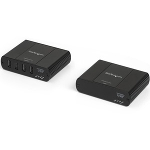 2-Port USB 3.0 Extender over OM3 Multimode Fiber - LC/LC - 2x 5Gbps USB-A  Hub - 350m (1150ft) Range - Durable USB Fiber Optic Extender - Optical USB