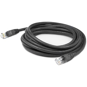 AddOn 50ft RJ-45 (Male) to RJ-45 (Male) Straight Black Cat6 UTP PVC Copper Patch Cable