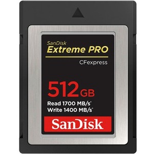 SanDisk Extreme PRO 512GB CFexpress Type-B Memory Card, 1700MB/s Read, 1400MB/s Write