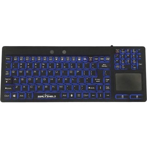 Seal Shield Seal Glow Series Waterproof Silicone Backlit Keyboard With Touchpad