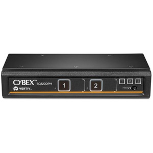 VERTIV Cybex SC820DPH-400 KVM SwitchboxVertiv Cybex SC800 Secure KVM | Single Head | 2 Port Universal DisplayPort | NIAP version 4.0 Certified (SC820DPH-400)