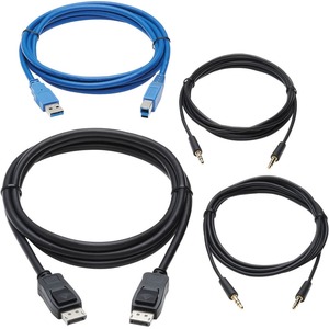 Tripp Lite by Eaton Cable Kit DisplayPort KVM Cable Kit for Tripp Lite by Eaton B005-DPUA2-K and B005-DPUA4 KVM, 4K DP, USB 3.1, 3.5 mm, 6 ft.