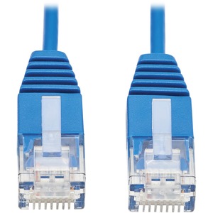Tripp Lite Cat6a 10G Certified Molded Ultra-Slim UTP Ethernet Cable (RJ45 M/M), Blue, 1 ft.