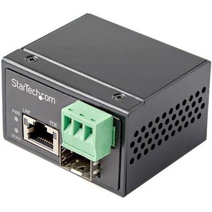 StarTech.com PoE+ Industrial Fiber to Ethernet Media Converter 30W