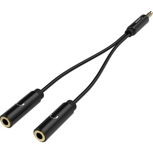 Sabrent 3.5mm Audio Stereo Y Splitter Adapter for Speakers and Headphones (CB-35X2)