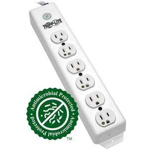 Tripp Lite by Eaton Safe-IT Medical-Grade Power Strip UL 1363 6x Hospital-Grade Outlets Antimicrobial 1.5 ft. (0.45 m) Cord