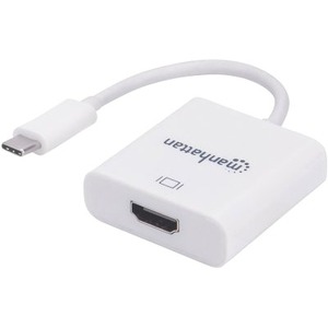 Manhattan SuperSpeed+ USB 3.1 Gen 2 USB-C Male to HDMI Female Converter, White