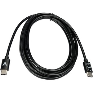 V7 USB-C Male to USB-C Male Cable USB 2.0 480 Mbps 3A 2m/6.6ft Black