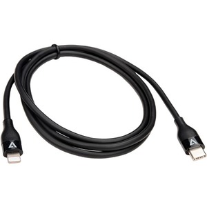 V7 USB-C Male to Lightning Male Cable USB 2.0 480 Mbps 3A 1m/3.3ft Black