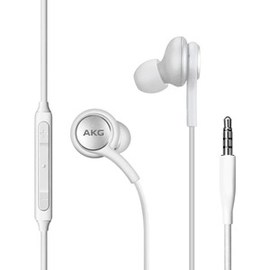 4XEM 3.5mm AKG Earphones with Mic and Volume Control (White)