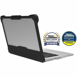 MAXCases Extreme Shell-L For HP G7/G6 Chromebook Clamshell 14" (Black-Clear PC)