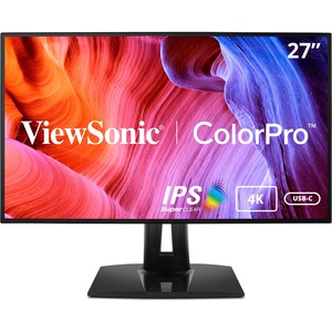 ViewSonic VP2768a-4K 27" ColorPro 4K UHD IPS Monitor with 90W Powered USB C, RJ45, sRGB and HDR10