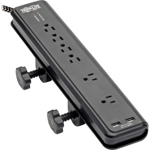 Tripp Lite Safe-IT Surge Protector 6-Out 2 USB Ports Antimicrobial 8ft Cord