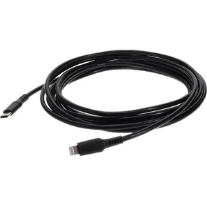 AddOn 2.0m (6.6ft) USB 3.1 Type (C) Male to Lightning Male Sync and Charge Black Cable