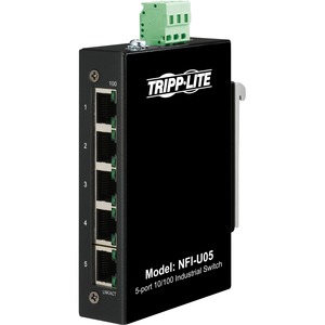 Tripp Lite by Eaton 5-Port Unmanaged Industrial Ethernet Switch 10/100 Mbps Ruggedized -40?&deg; to 75?&deg;C DIN/Wall Mount