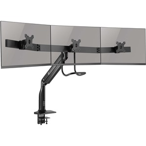 Tripp Lite Safe-IT Precision-Placement Triple-Display Desk Clamp with Antimicrobial Tape for 17" to 32" Displays, USB Ports