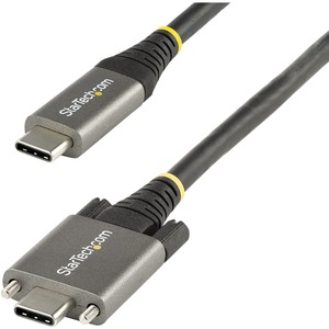 StarTech.com 20" 50cm Side Screw Locking USB C Cable 10Gbps, USB 3.1 Gen 2 Type-C Cable, 5A/100W PD, DP Alt Mode, Dual Screw Lock USB-C Cord