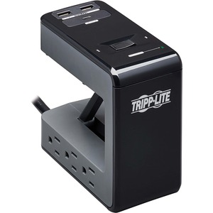 Tripp Lite by Eaton Safe-IT 6-Outlet Clamp Surge Protector 5-15R Outlets 3 USB Charging Ports 8 ft. (2.4 m) Cord Antimicrobial Protection