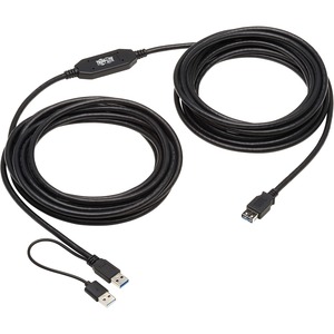 Tripp Lite U330-10M-1 USB 3.2 Gen 1 Active Extension Repeater Cable (M/F), 10 m (32.8 ft.)