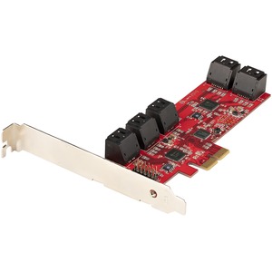 StarTech.com SATA PCIe Card, 10 Port PCIe SATA Expansion Card, 6Gbps SATA Adapter, 10 Mini-SAS/SATA Cables, PCI Express to SATA Converter