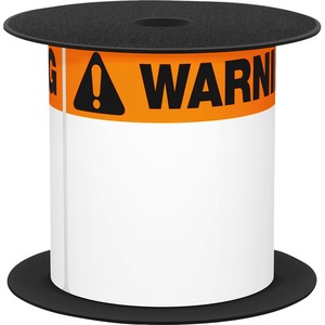 Brother 4in x 6in Orange Warning 1.125in Header Die-Cut ANSI / OSHA Label