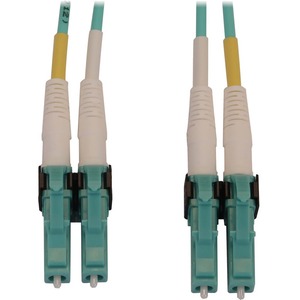 Tripp Lite 400G Multimode 50/125 OM4 Switchable Fiber Optic Cable (Duplex LC-PC M/M) LSZH Aqua 10 m (32.8 ft.)