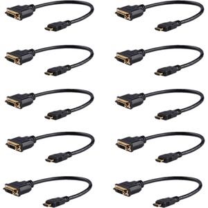 8 IN (20CM) HDMI TO DVI ADAPTER, DVI-D TO HDMI (1920X1200P), 10 PACK, HDMI MALE