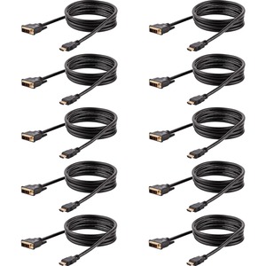 6FT (1.8M) HDMI TO DVI CABLE, DVI-D TO HDMI DISPLAY CABLE (1920X1200P), 10 PACK,