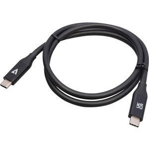 V7 USB-C Male to USB-C Male Cable USB4 40 Gbps 5A 0.8m/2.6ft Black