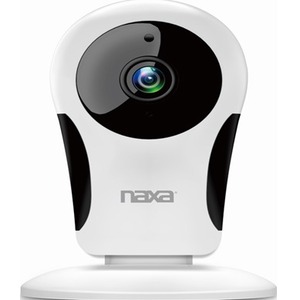 Naxa NSH-3001 Wi-Fi Smart Camera with 24/7 HD Recording, 105? Viewing Angle, Remote Operation, Video Tuning, Night Vision, Real-Time Activity and Alerts, Time Scheduling, White and Black