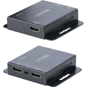 StarTech.com 4K HDMI Extender over CAT6/CAT5 Ethernet Cable, 4K 30Hz or 1080p 60Hz Video Extender, HDMI Transmitter and Receiver Kit