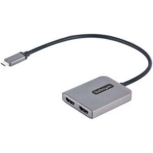 StarTech.com USB-C to Dual HDMI Adapter, USB Type-C Multi-Monitor MST Hub, Dual 4K 60Hz HDMI Laptop Display Extender / Splitter, Windows