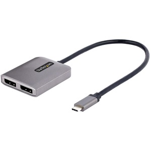 StarTech.com USB-C to Dual DisplayPort 1.4 Adapter, USB Type-C Multi-Monitor MST Hub, Dual 5K 60Hz DP Display Extender / Splitter, Windows