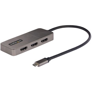 StarTech.com 3-Port USB-C Multi-Monitor Adapter, Type-C to 3x HDMI MST Hub, Triple 4K60Hz HDMI Laptop Display Extender / Splitter, Windows