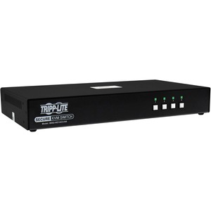 Tripp Lite by Eaton Secure KVM Switch, 4-Port, Single Head, DP to HDMI (x4), 4K, NIAP PP4.0, Audio, CAC, TAA