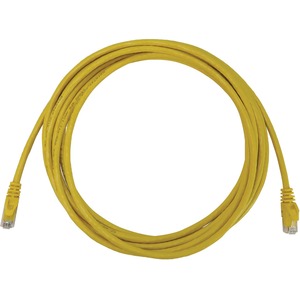 Tripp Lite Cat6a 10G Snagless Molded UTP Ethernet Cable (RJ45 M/M), PoE, Yellow, 15 ft. (4.6 m)