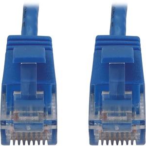 Tripp Lite Cat6a 10G Snagless Molded Slim UTP Ethernet Cable (RJ45 M/M), PoE, Blue, 6 in. (15 cm)