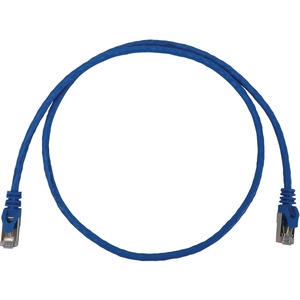 Tripp Lite Cat6a 10G Snagless Shielded Slim STP Ethernet Cable (RJ45 M/M), PoE, Blue, 3 ft. (0.9 m)