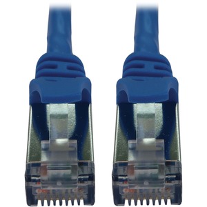 Tripp Lite Cat6a 10G Snagless Shielded Slim STP Ethernet Cable (RJ45 M/M), PoE, Blue, 25 ft. (7.6 m)