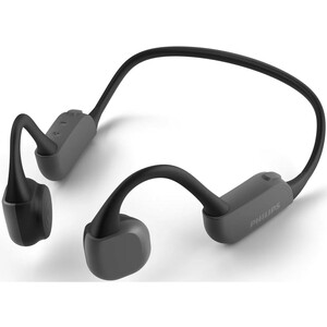 PHILIPS GO A6606 Open-Ear Bone Conduction Bluetooth Headphones with Lightweight Neckband, Waterproof, Black