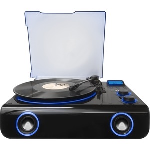 VICTOR Beacon 5-in-1 Turntable System with Blue LED Accent Lighting