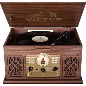 VICTOR State 7-in-1 Three Speed Turntable with Dual Bluetooth