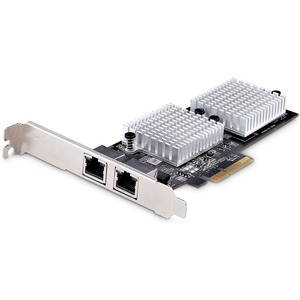 StarTech.com 2-Port 10Gbps PCIe Network Adapter Card, Network Card for PC/Server, PCIe Ethernet Card w/Jumbo Frame, NIC/LAN Interface Card