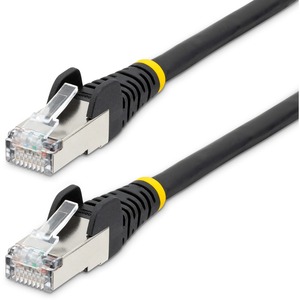 StarTech.com 6ft CAT6a Ethernet Cable, Black Low Smoke Zero Halogen (LSZH) 10 GbE 100W PoE S/FTP Snagless RJ-45 Network Patch Cord