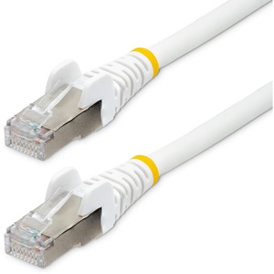 StarTech.com 6ft CAT6a Ethernet Cable, White Low Smoke Zero Halogen (LSZH) 10 GbE 100W PoE S/FTP Snagless RJ-45 Network Patch Cord