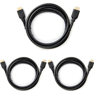 HIGH SPEED HDMI TO HDMI CABLE 6FT-4K 60HZ-18GBPS-M/M-3PACK-BLACK