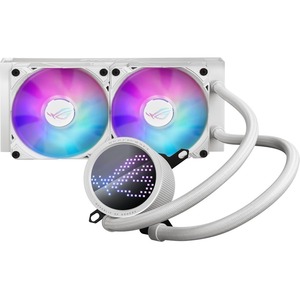 ASUS ROG RYUO III 240 ARGB White Edition All-in-one AIO Liquid CPU Cooler 240mm Radiator, Asetek 8th gen Pump Solution, Anime Matrix? LED Display and ROG AF 12S ARGB Fan.